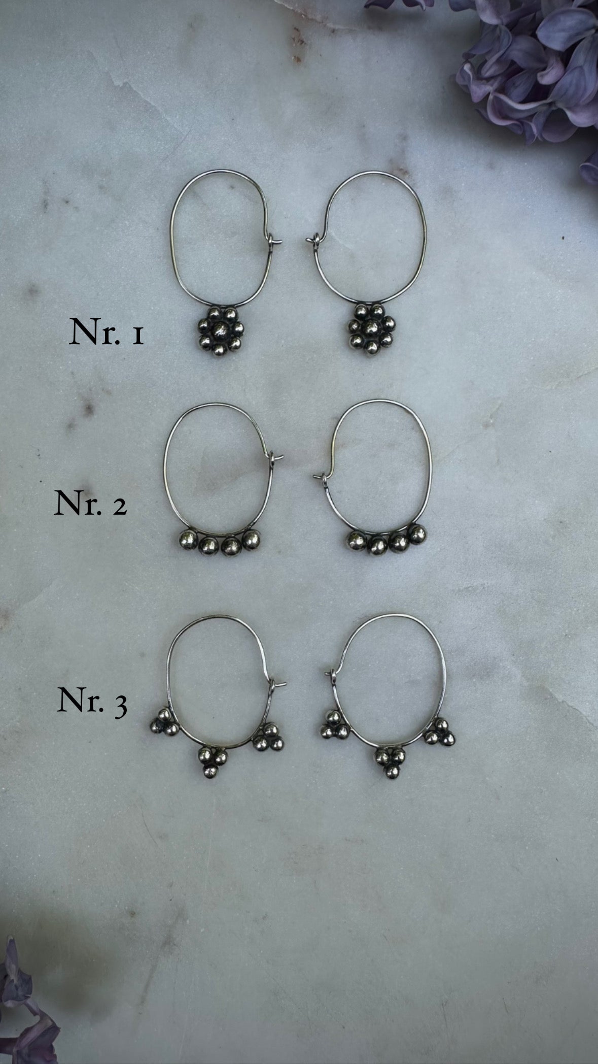 Handmade earrings in sterling silver