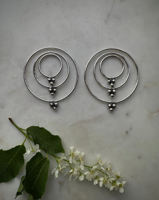 Set of 3 pair of earrings for streched ears